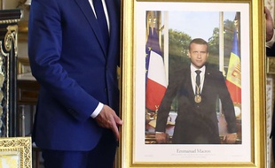 Le portrait d'Emmanuel Macron.(Illustration)