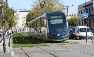 Le 20 octobre 2015, tramway a Bordeaux