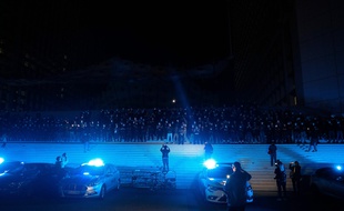 Manifestation de policiers à la Défense, le 15 juin 2020.