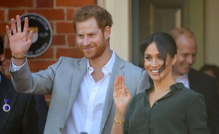 Sussex, le 3 octobre 2018. Visite du prince Harry et Meghan, duchesse du Sussex.
