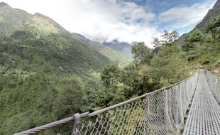 Le parc national de Sagarmatha, vu par Google Street view.