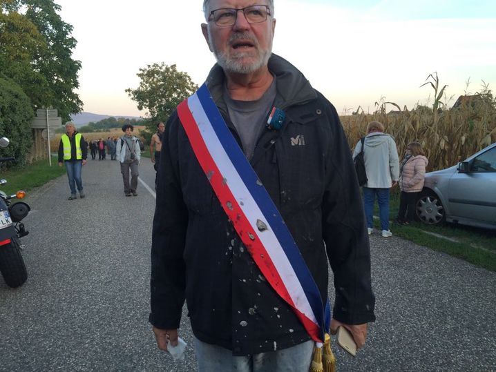 Dany Karcher, maire de Kolbsheim, un peu après l'évacuation de la ZAD.