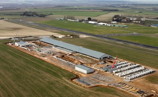 Le chantier de la ferme des "mille vaches" à Drucat, dans la Somme, le 17 février 2014.