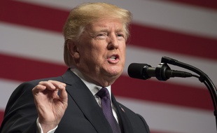 Donald Trump le 18 décembre 2017 l'Andrews Air Force Base aux Etat Unis.