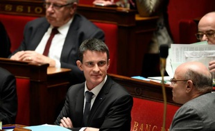 Le Premier ministre Manuel Valls lors des questions au gouvernement le 20 janvier 2016 à l'Assemblée nationale à Paris