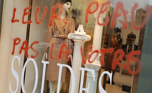 Une boutique vandalisée par des militants antispécistes.