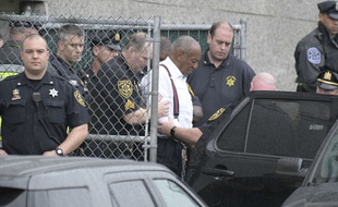 L'acteur Bill Cosby après l'annonce de sa condamnation pour agression sexuelle, en 2018