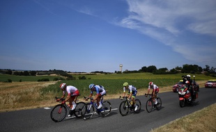 Rossetto, De Gendt, Perez et Calmejane, les échappés lors de la 11e étape du Tour de France.