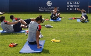 Les joueurs du PSG en stage hivernal à Doha, au Qatar, le 31 décembre 2013.