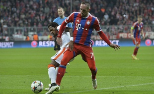 Franck Ribéry lors d'un match contre le Shakthar Donestk le 11 mars 2015.