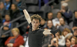 Brian Joubert lors d'une séance d'entraînement, le 11 mars.