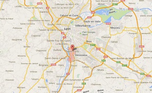 Google map de Saint-Fons.