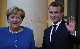 Angela Merkel et Emmanuel Macron, le 13 octobre 2019.