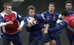 Vincent Clerc à l'entraînement, à Marcoussis, le 3 février 2011