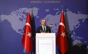 Le ministre turc des Affaires étrangères, Mevlut Cavusoglu le 9 janvier 2015 à Ankara