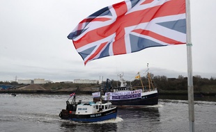 Un drapeau du Royaume-Uni sur le port de Newcastle (image d'illustration).