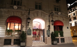 Un hôtel rue Kleber (16e arrondissement) durant le second confinement.