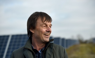 Nicolas Hulot en visite dans un parc photovoltaïque. (Image d'illustration)