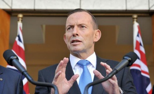 Le Premier ministre australien Tony Abbott à Canberra le 9 septembre 2015