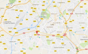 Le lieu de l'accident, à Lille.