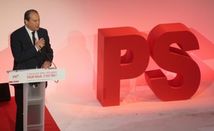 Le Premier secrétaire du PS Jean-Christophe Cambadélis à Paris, le 8 septembre 2015 lors d'une réunion politique