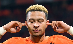 Memphis Depay, ici après son but la semaine passée lors du match de Ligue des nations contre l'Allemagne (3-0).