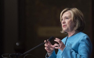 L'ancienne secrétaire d'Etat américaine Hillary Clinton s'exprime à l'université de Georgetown, le 3 décembre 2014