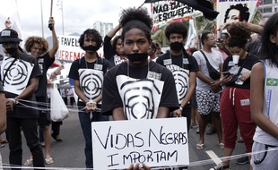 Une manifestation à Rio le 26/05/2019 contre les violences dans les favelas.