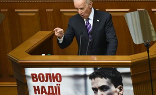 Le vice-président américain Joe Biden à Kiev le 8 décembre 2015
