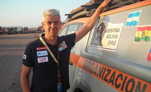 Jean-François Tardy sur le Dakar le 14 janvier 2014.