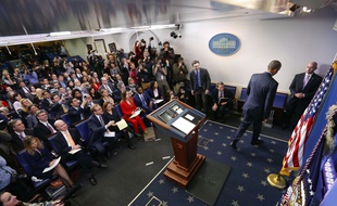 Barack Obama a tenu sa dernière conférence de presse à la Maison Blanche le 18 janvier 2017.