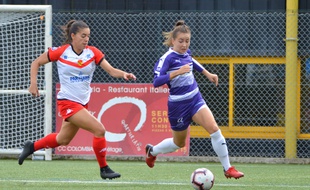 L'attaquante du CPB Bréquigny Sara Vranic face à Orléans, lors de la 3e journée du championnat de D2 féminine.