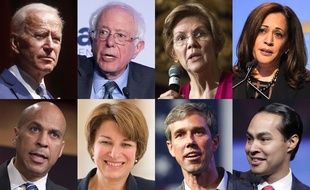 Les démocrates Joe Biden, Bernie Sanders, Elizabeth Warren, Kamala Harris, Cory Booker, Amy Klobuchar, Beto O'Rourke et Julian Castro rêvent de défier Donald Trump en 2020.