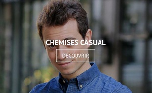 Hugo Clément fait un shooting pour une marque de chemises haut de gamme
