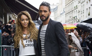 Nabilla Benattia et Thomas Vergara à Paris, le 9 juillet 2014.