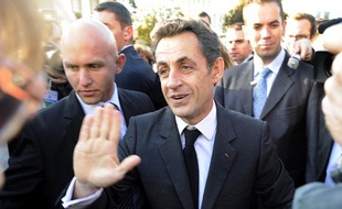Nicolas Sarkozy à Gandrange, jeudi 15 octobre.