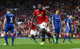 Romelu Lukaku lors du match entre Manchester United et Everton, le 17 septembre 2017.