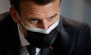 Emmanuel Macron à Créteil le 29 mars 2021.
