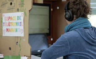 Le télétravail, illustration.