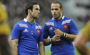 Morgan Parra et Frédéric Michalak, le 10 novembre 2012 à Paris.