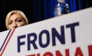 La présidente du Front National, Marine Le Pen, à Metz, le 9 mars 2015