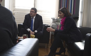 Jérôme Coumet, maire du 13e arrondissement, ici en compagnie d'Anne Hidalgo, maire de Paris.