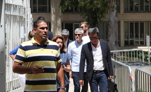 Issam Tej, à son arrivée au tribunal correctionnel de Montpellier, lundi.