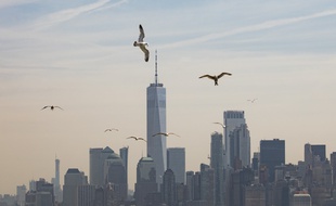 La skyline de Manhattan dans un nuage de pollution (image d'illustration).