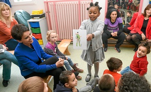 Najat Vallaud-Belkacem a participé jeudi à l'ABCD de l'égalité à l'école maternelle Sauzelong.