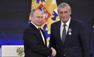 Vladimir Poutine et Philippe Saurel, lundi