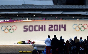 La piste de luge de Sotchi le 12 février 2014.