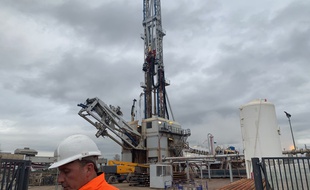 Le site de géothermie opéré par Fonroche à Vendenheim-Reichstett le 13 novembre 2019.