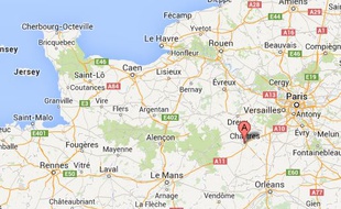 Google map de Lucé, en Eure-et-Loir.