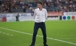 Thierry Laurey s'est un peu agacé en conférence de presse, après la défaite de Strasbourg contre Amiens à domicile, en Ligue 1, ce samedi.